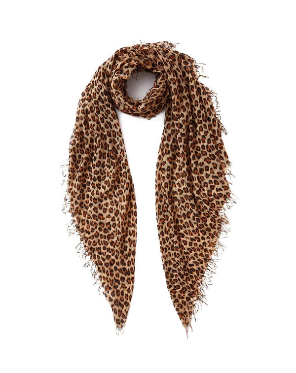 Chan Luu Scarf Roasted Pecan Leopard