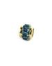 Thick 14K Gold Baguette London Blue Topaz Spacer