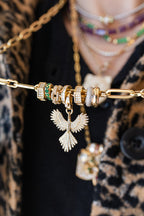 14K Gold Diamond Thunderbird Charm