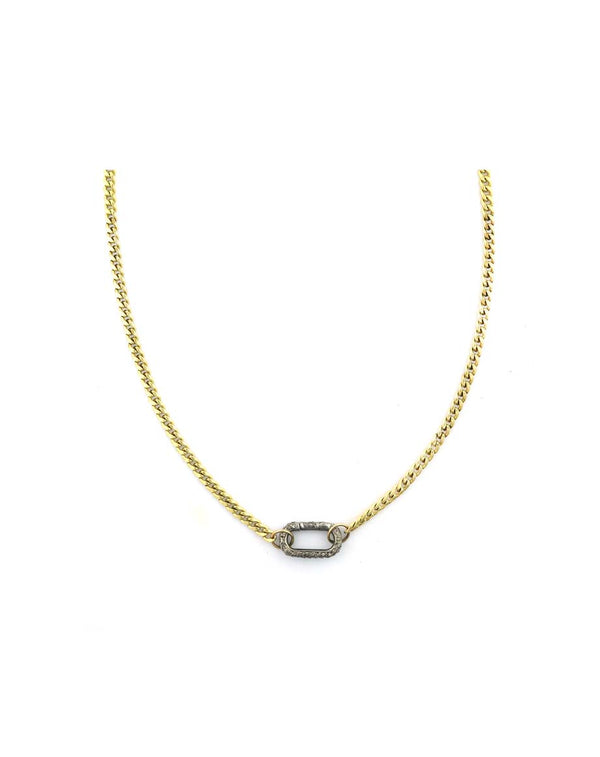 The Luxe Lexi Lock Necklace: Gold Filled Cuban