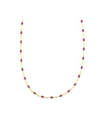 Gold Filled Magenta Enamel Tin Cup Necklace