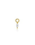 14K Gold Marquise Diamond Earring Charm
