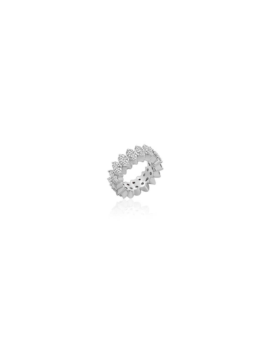 7mm Mini 14K White Gold Marquise Diamond Spacer