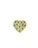 XL 14K Matte Gold Emerald & Diamond Heart Charm