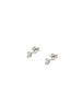 Mini 14K White Gold Baguette Diamond Studs