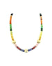 Mixed Gem Fluted Trio Beaded Necklace