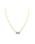 Luxe Lexi Lock Necklace: Gold-Filled Mixed Paperclip Link