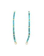 Lock Ready: Blue Green Smooth Turquoise Rondelle Strand