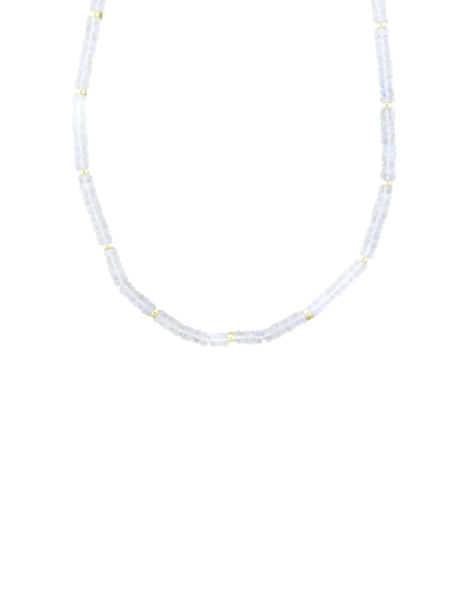 4mm Moonstone Rondelle Necklace