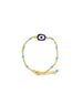 Turquoise Tin Cup Navy Greek Evil Eye Bracelet