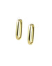 14K Gold Long Oblong Hoops
