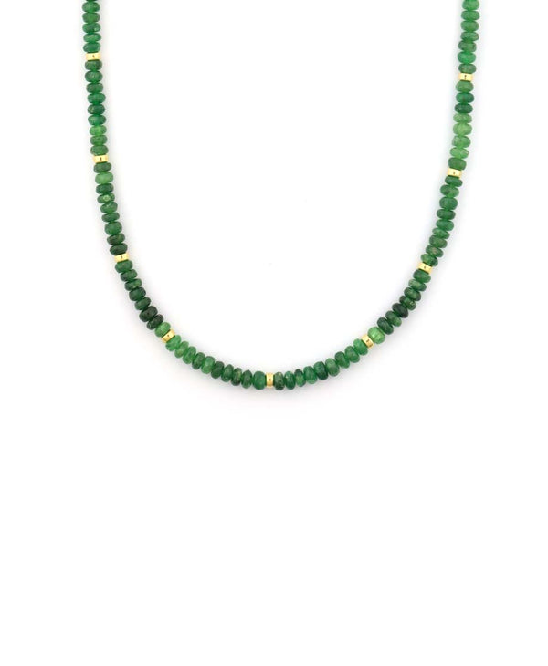 Ombre Tsavorite Rondelle Necklace