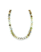 12mm Opal & Pink Sapphire Beaded Necklace