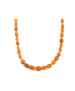 Oval Cabochon Orange Sapphire Rondelle Necklace