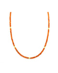 Orange Sapphire Triple Rondelle Necklace