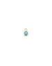 14K Gold Diamond Oval Turquoise Earring Charm