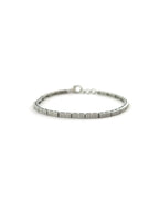 Silver Diamond Modern Rectangle Tennis Bracelet
