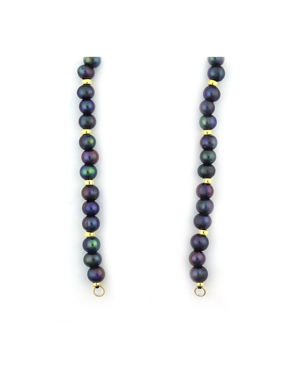 Lock Ready: 7mm Open Peacock Pearl Rondelle Strand