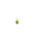 14K Gold Diamond Peridot Heart Earring Charm
