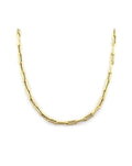 18" 14K Gold Pinched Link Necklace