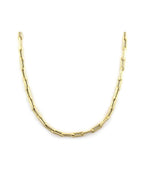 18" 14K Gold Pinched Link Necklace
