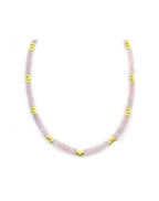 6mm Faceted Pink Morganite Rondelle Necklace