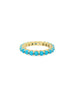 14K Gold Pronged Turquoise Eternity Ring