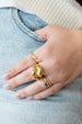 14K Gold Diamond Leaf Wrap Ring