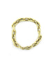 Chunky 14K Gold Alternating Rope Oval Link Bracelet
