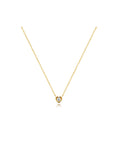 14K Gold Single Diamond Mini Heart Necklace