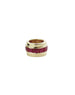 14K Gold Shiny Edge Ruby Baguette Spacer