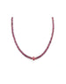 Faceted Plum Garnet Ruby 14K Spacer Necklace