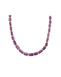 Faceted Tube Ruby Rondelle Necklace