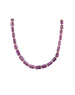 Faceted Tube Ruby Rondelle Necklace