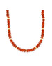 Faceted Saucer Carnelian Beaded Rondelle Necklace