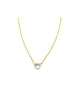 Mini Gold Filled Round Box Chain 12mm Silver Diamond Lock Necklace