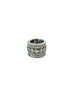 Thick Silver Mixed Diamond Spacer