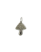 Silver Diamond Mushroom Charm