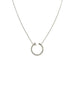 Silver Diamond Round Nail Necklace