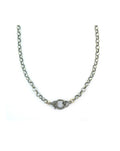 The Eva Lock Necklace: Silver Rolo Chain