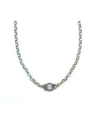 The Eva Lock Necklace: Silver Rolo Chain