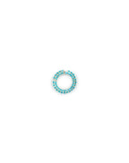 12mm Silver Dotted Turquoise Lock Connector