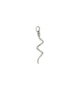 Silver Diamond Long Skinny Snake Charm