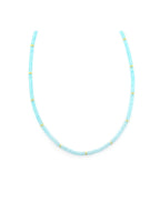 3mm Sky Blue Zircon Rondelle Necklace