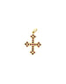 Small 14K Gold Ruby Gothic Cross Charm
