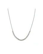 Dark Silver 3" Diamond Tennis Necklace