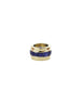 14K Gold Shiny Edge Blue Sapphire Baguette Spacer