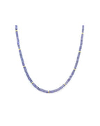 3-4mm Faceted Tanzanite Rondelle Necklace
