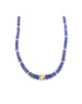 Graduated Tanzanite Twisted Lantern Beaded Necklace