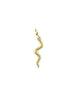 14K Gold Marquis Diamond Textured Snake Charm